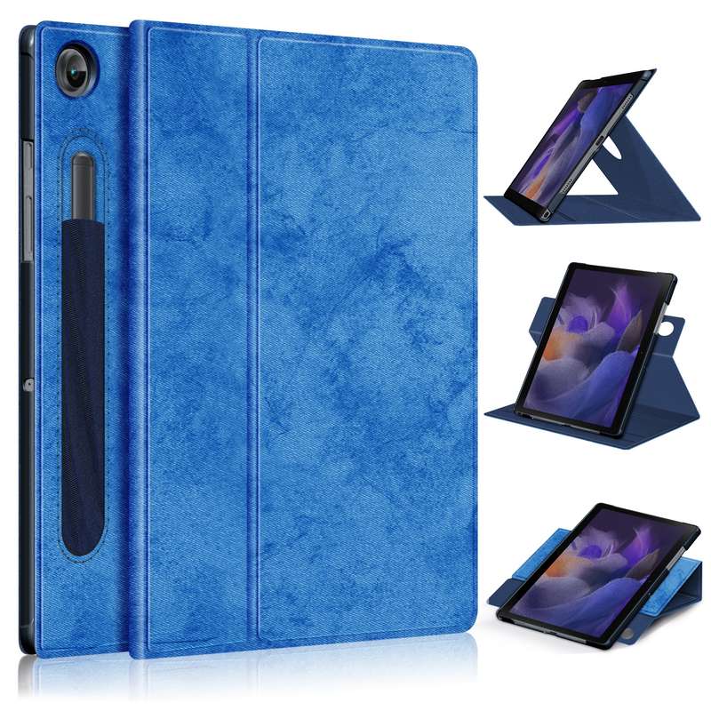 For Samsung Galaxy Tab A8 2022 SM-X200 360 Degrees Rotation Leather Tablet Case(Grey)