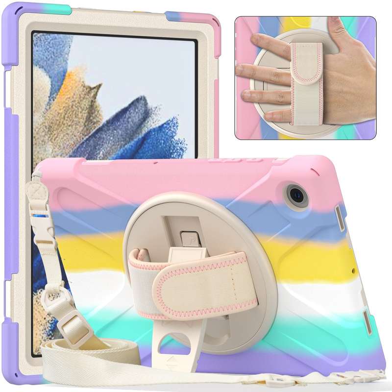 For Samsung Galaxy Tab A8 10.5 2021 Silicone + PC Tablet Case(Black)