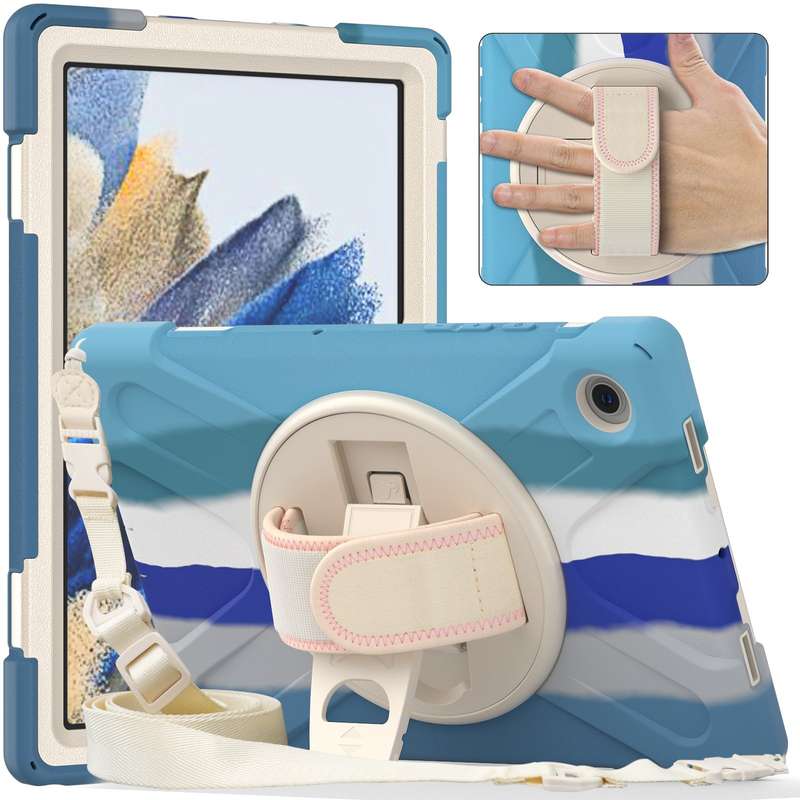 For Samsung Galaxy Tab A8 10.5 2021 Silicone + PC Tablet Case(Black)