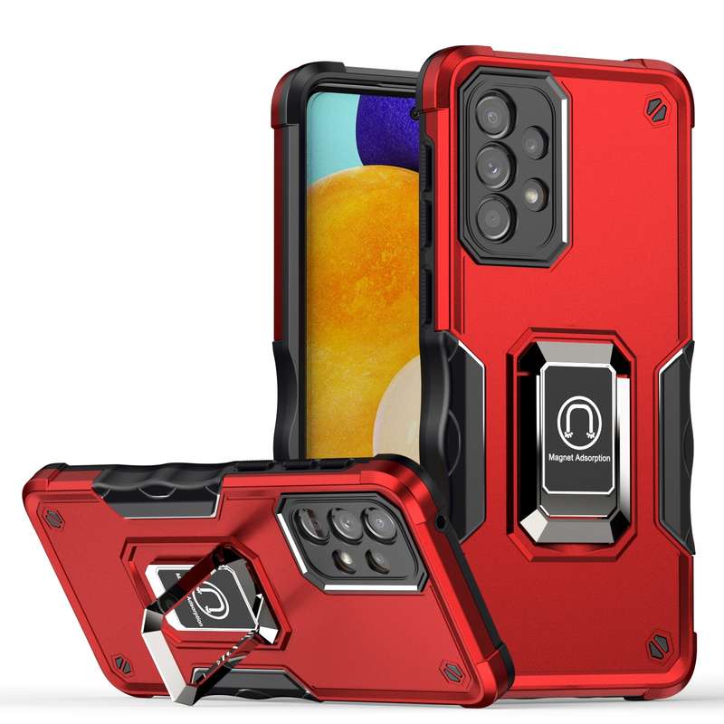 For Samsung Galaxy A33 5G Ring Holder Non-slip Armor Phone Case(Pink)