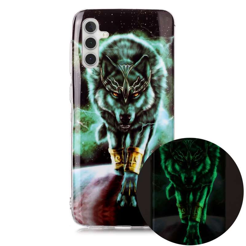 For Samsung Galaxy A13 5G Luminous TPU Protective Phone Case(Fierce Wolf)