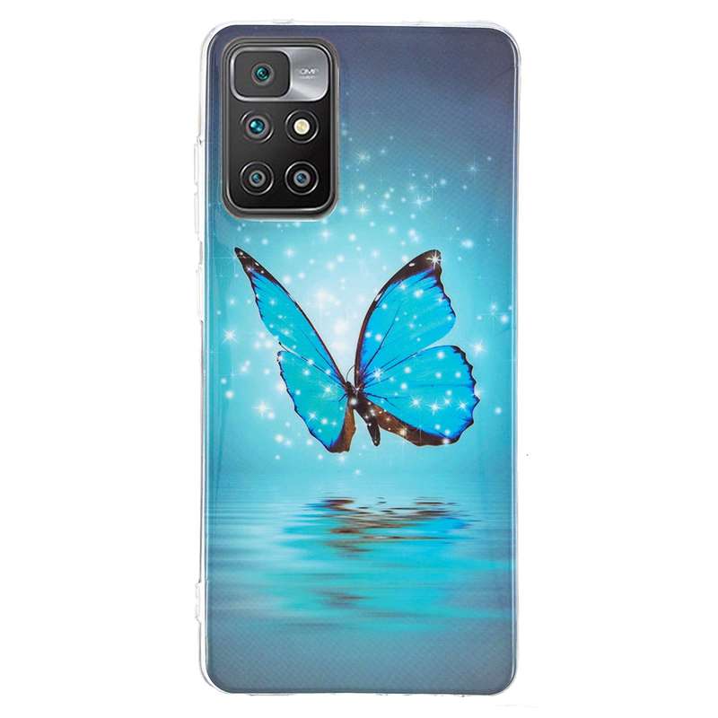 For Xiaomi Redmi 10 Luminous TPU Protective Phone Case(Skull)