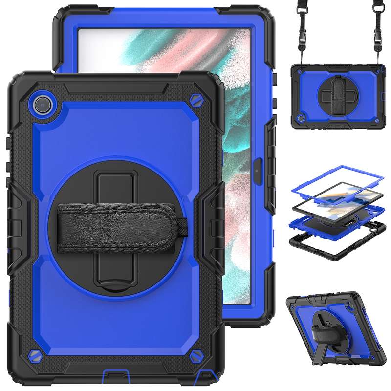 For Samsung Galaxy Tab A8 10.5 2021 X200 / X205 Silicone + PC Tablet Case(Yellow Green + Black)