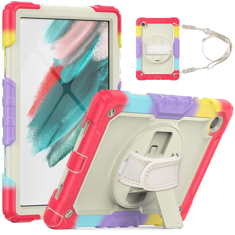 For Samsung Galaxy Tab A8 10.5 2021 X200 / X205 Silicone + PC Tablet Case(Yellow Green + Black)