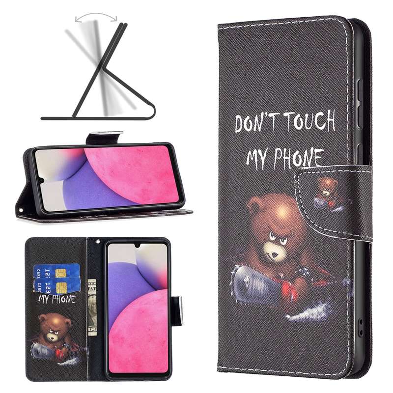 For Samsung Galaxy A33 5G Colored Drawing Pattern Leather Phone Case(Life Tree)