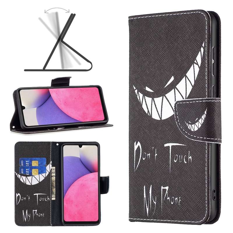 For Samsung Galaxy A33 5G Colored Drawing Pattern Leather Phone Case(Life Tree)