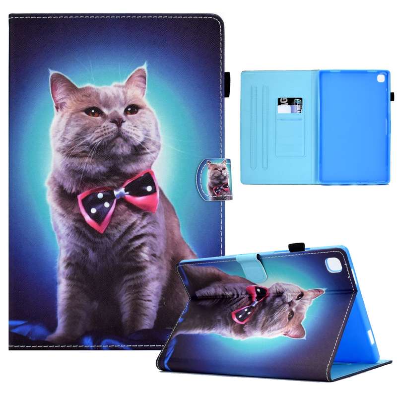 For Samsung Galaxy Tab A7 10.4 2020 Electric Pressed TPU Leather Tablet Case(Butterfly)