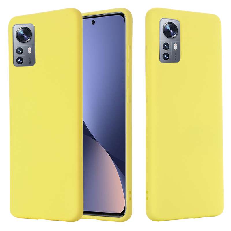 For Xiaomi 12 / 12X Pure Color Liquid Silicone Phone Case(Black)