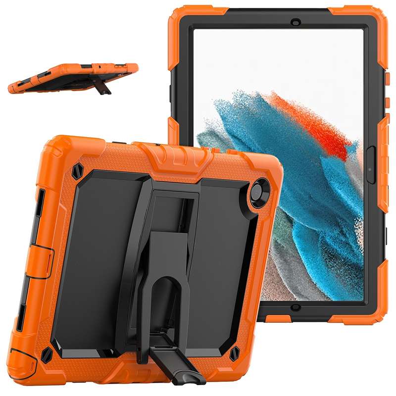 For Samsung Galaxy Tab A8 10.5 2021 Shockproof Black Silicone + PC Tablet Protective Case(Black)