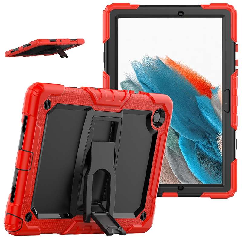 For Samsung Galaxy Tab A8 10.5 2021 Shockproof Black Silicone + PC Tablet Protective Case(Black)