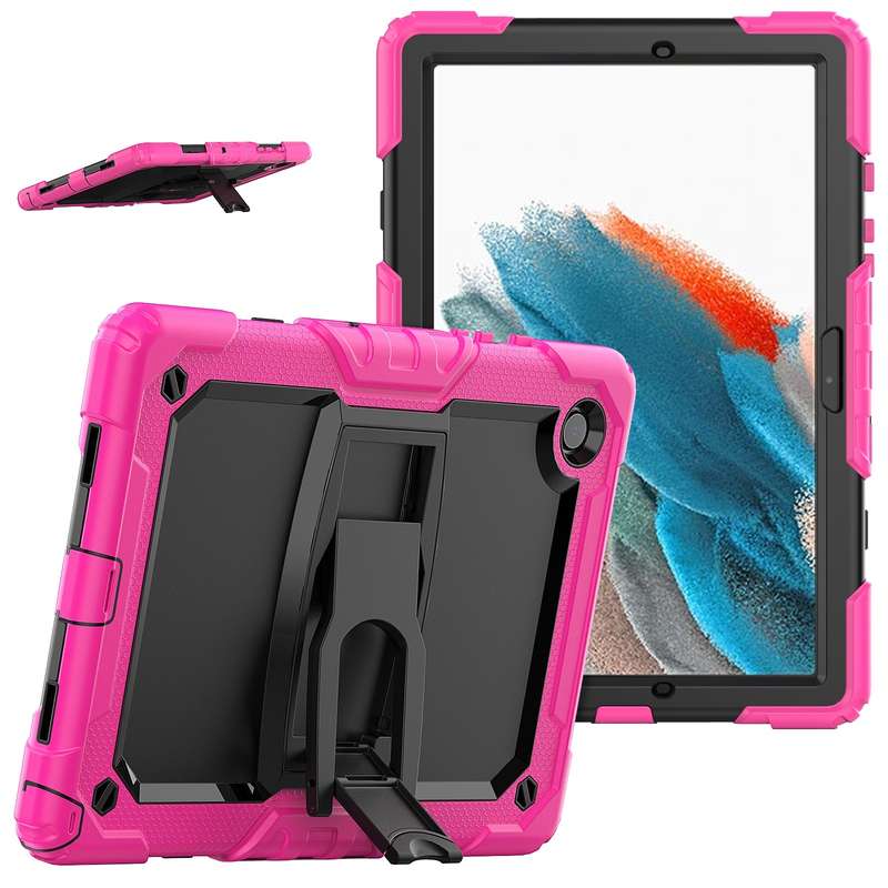 For Samsung Galaxy Tab A8 10.5 2021 Shockproof Black Silicone + PC Tablet Protective Case(Black)