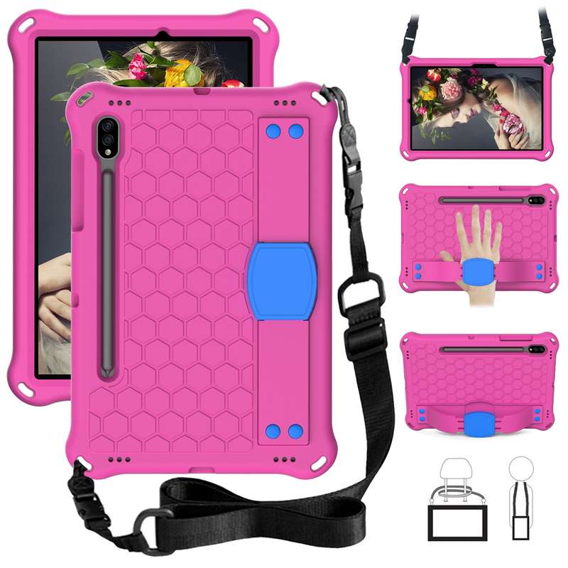 For Samsung Galaxy Tab A7 Lite T220 Glitter Horizontal Flip Leather Case with Holder & Card Slots(Bl