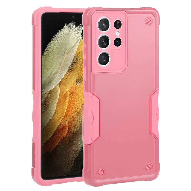 For Samsung Galaxy S21 Ultra 5G Non-slip Armor Phone Case(Blue)