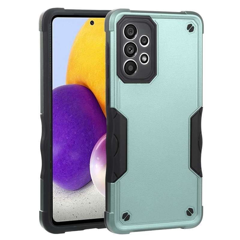 For Samsung Galaxy A73 Non-slip Armor Phone Case(Green)