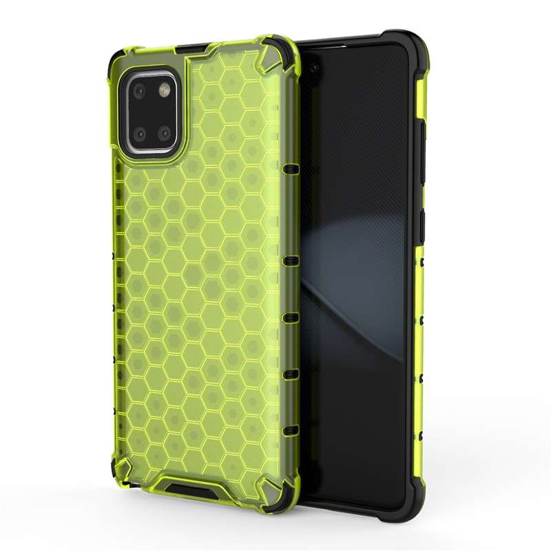 For Galaxy Note 10 Lite Shockproof Honeycomb PC + TPU Protective Case(Black)