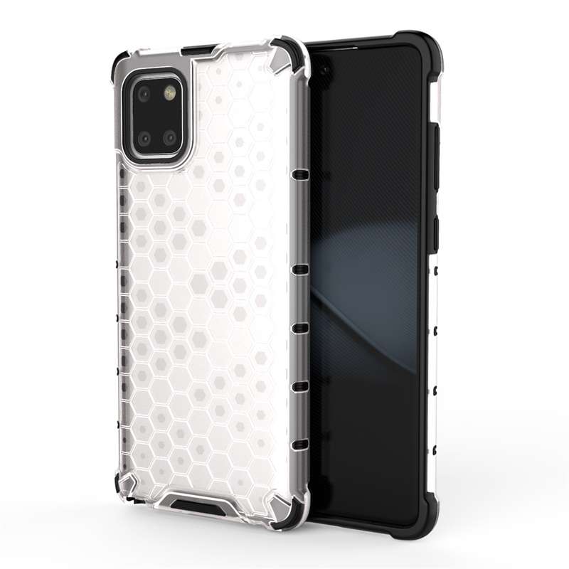 For Galaxy Note 10 Lite Shockproof Honeycomb PC + TPU Protective Case(Black)