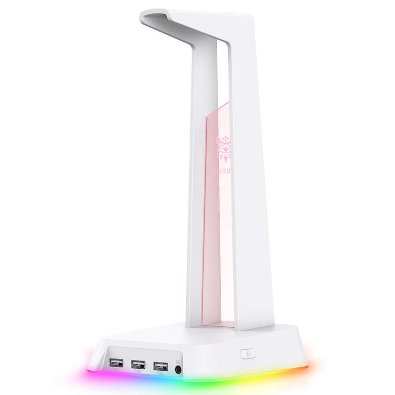 ONIKUMA ST-2 RGB Lighting Headset Holder Stand(Pink)