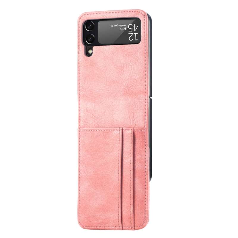 For Samsung Galaxy Z Flip3 5G Vertical Flip Card Slot Leather Phone Case(Black)