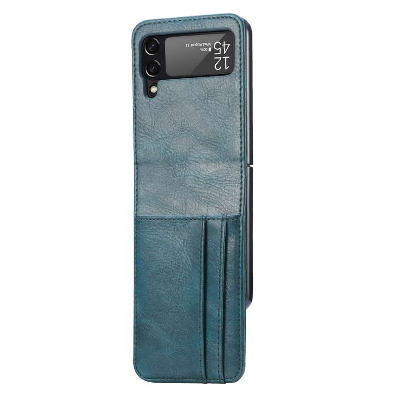 For Samsung Galaxy Z Flip3 5G Vertical Flip Card Slot Leather Phone Case(Black)