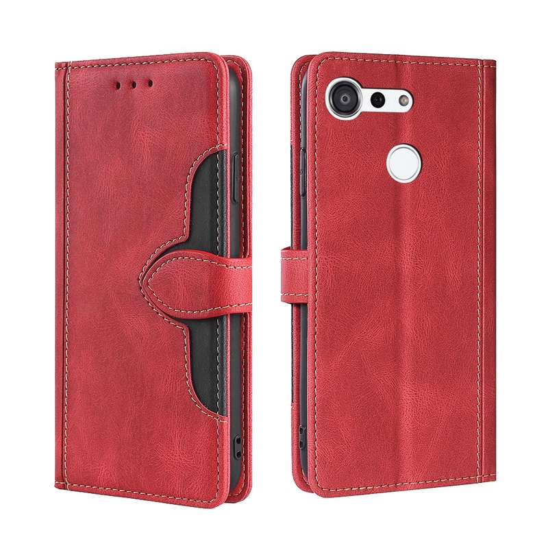 For Kyocera Android One S6 KYV48 / Gratina Skin Feel Straw Hat Magnetic Buckle Leather Phone Case(Br