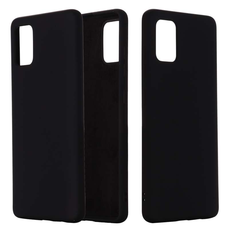 For Galaxy A71 Solid Color Liquid Silicone Shockproof Full Coverage Protective Case(Green)