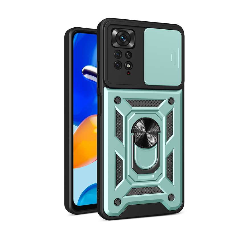 For Xiaomi Redmi Note 11 Pro (Global) Sliding Camera Cover TPU+PC Phone Case(Silver)
