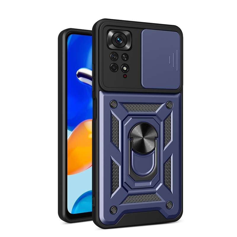 For Xiaomi Redmi Note 11 Pro (Global) Sliding Camera Cover TPU+PC Phone Case(Silver)