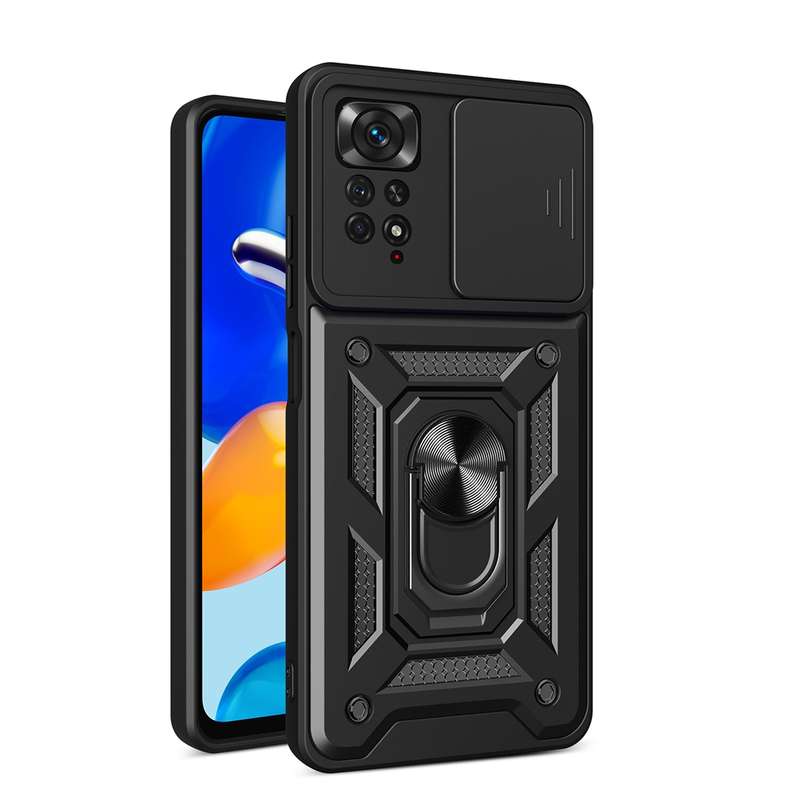 For Xiaomi Redmi Note 11 Pro (Global) Sliding Camera Cover TPU+PC Phone Case(Silver)