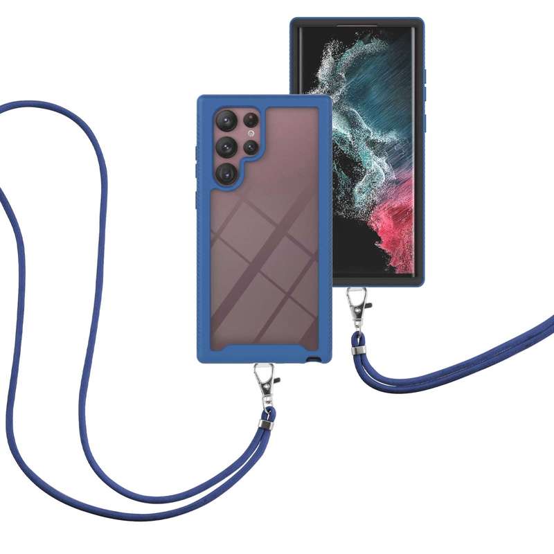 For Samsung Galaxy S22 Ultra 5G Starry Sky Solid Color Series Shockproof PC + TPU Protective Phone C