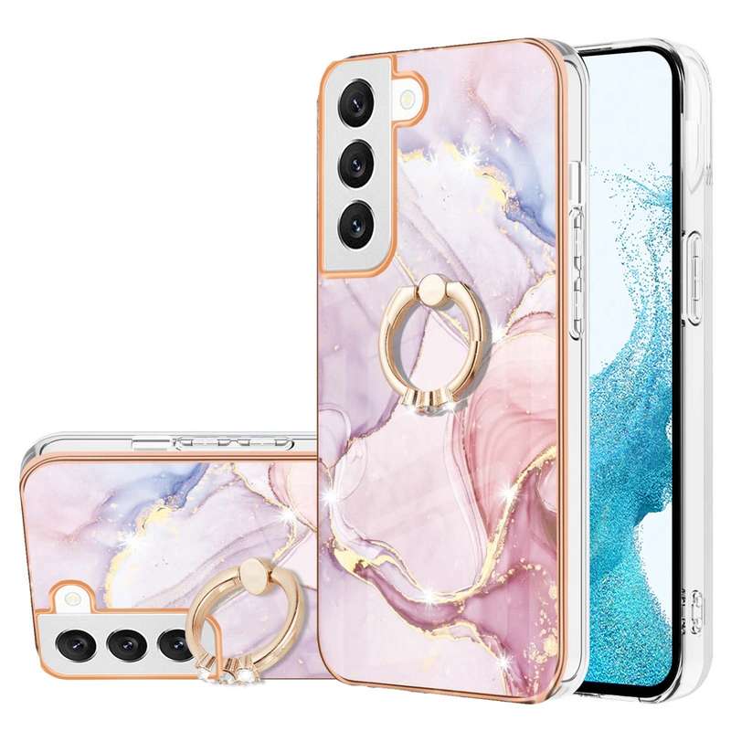 For OPPO A74 5G / A93 5G / A54 5G / A93s 5G Electroplating Marble Pattern IMD TPU Phone Case with Ri
