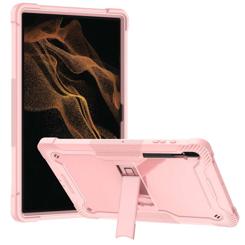 For Samsung Galaxy Tab S9 Ultra / S8 Ultra Silicone + PC Shockproof Protective Tablet Case(Red + Bl