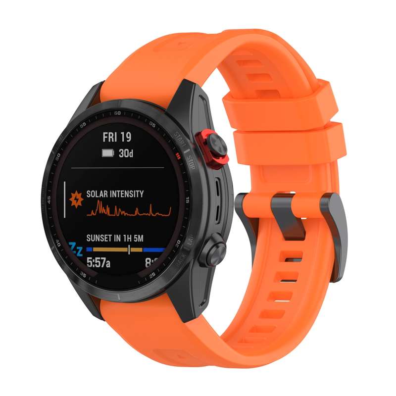 For Garmin Fenix 7X Quick Release Silicone Watch Band(Orange)