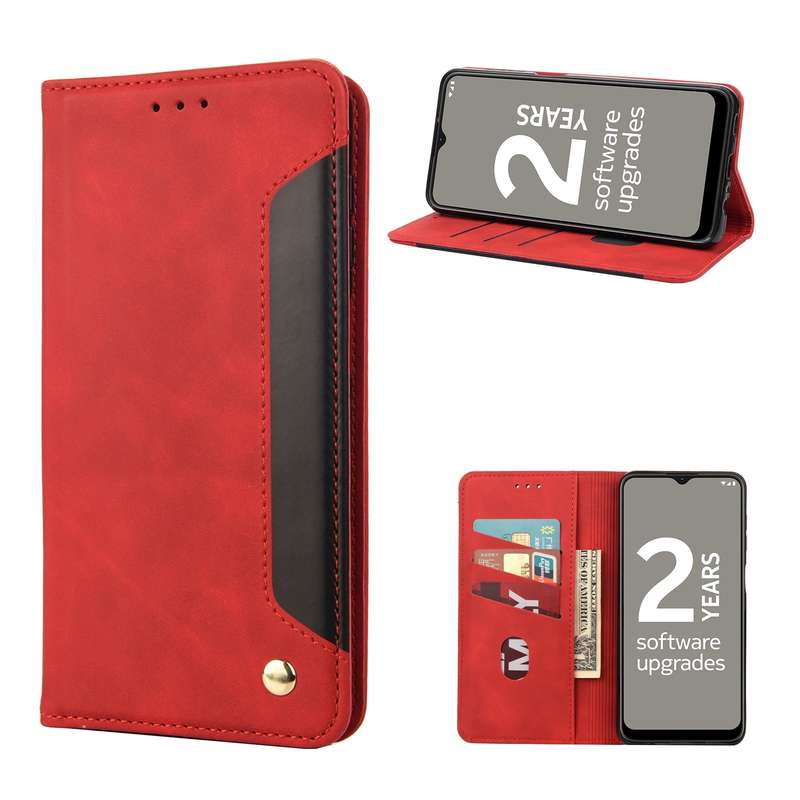 For Nokia G21 Skin Feel Splicing Leather Phone Case(Brown)