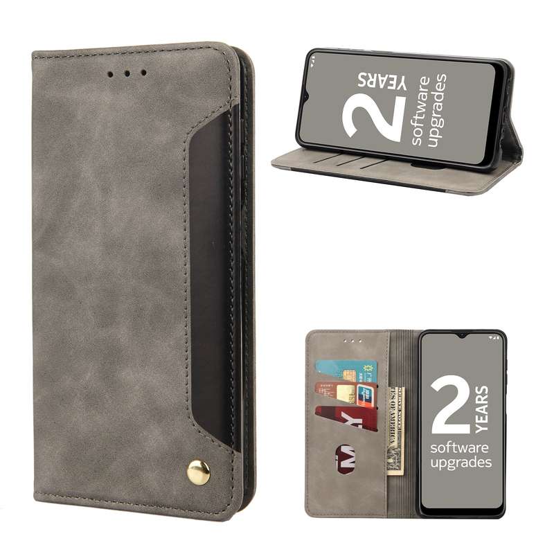 For Nokia G21 Skin Feel Splicing Leather Phone Case(Brown)