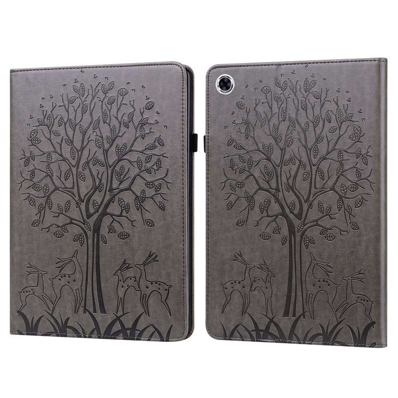 For Samsung Galaxy Tab A7 Lite Peacock Embossed Pattern Leather Tablet Case(Green)