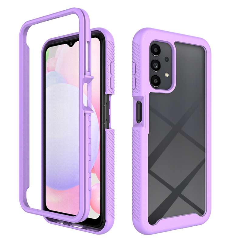 For Samsung Galaxy A13 4G Starry Sky Solid Color Series Shockproof PC + TPU Phone Case(Red)