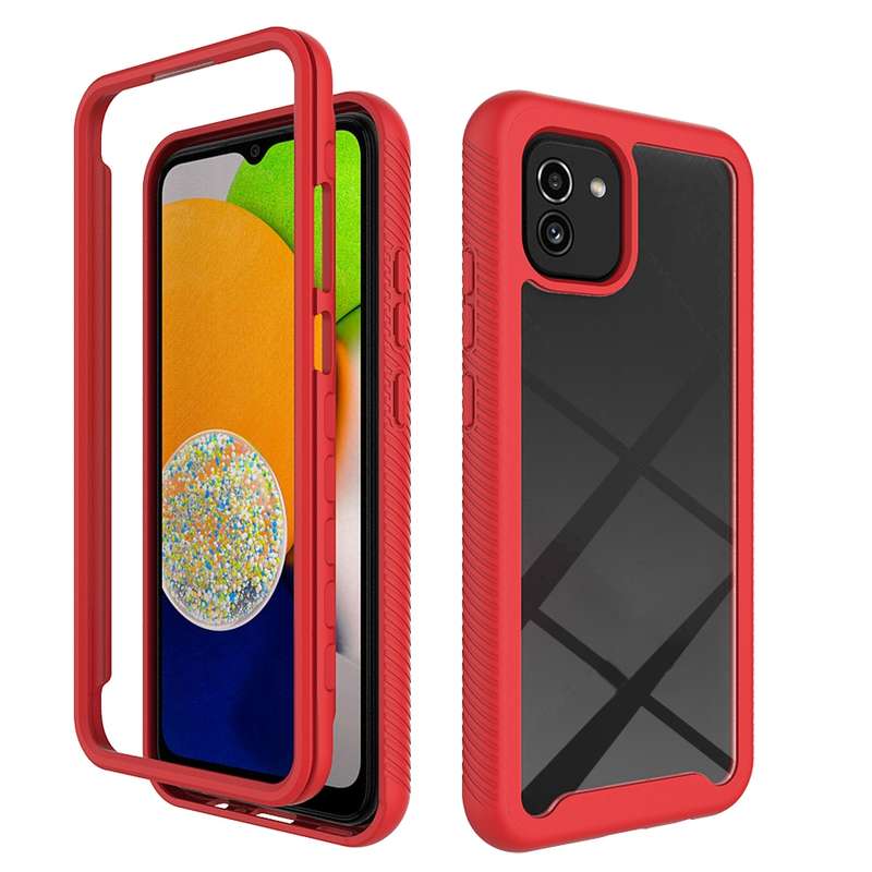 For Samsung Galaxy A13 4G Starry Sky Solid Color Series Shockproof PC + TPU Phone Case(Red)