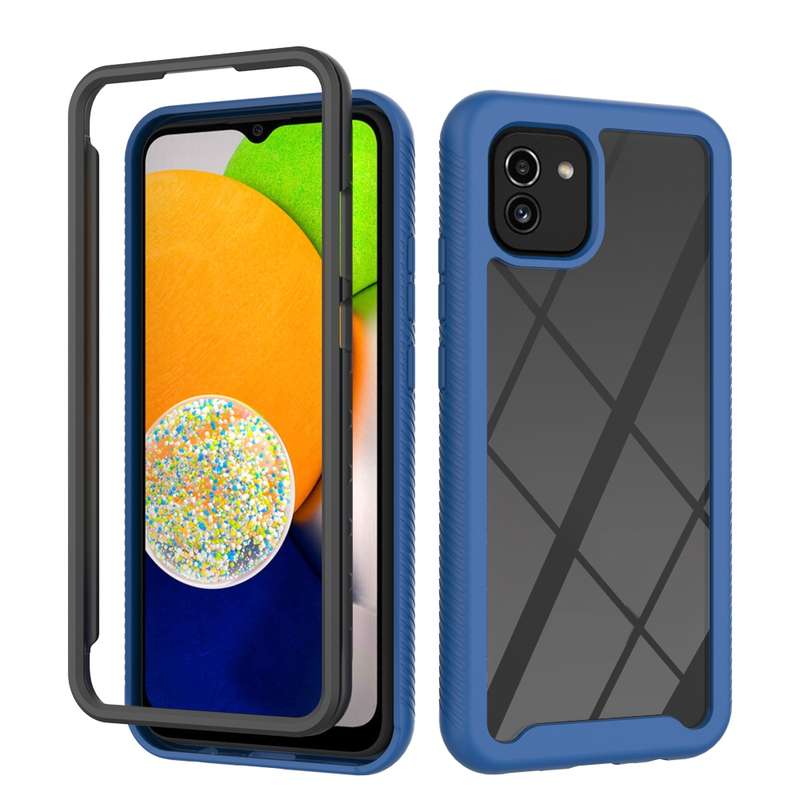For Samsung Galaxy A03 166mm Starry Sky Solid Color Series Shockproof PC + TPU Phone Case(Purple)