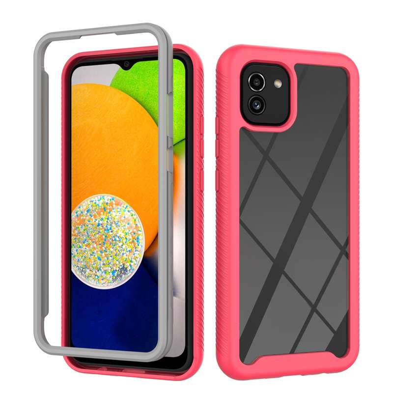 For Samsung Galaxy A03 Core Starry Sky Solid Color Series Shockproof PC + TPU Phone Case(Black)