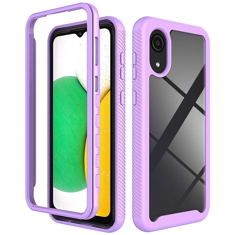 For Samsung Galaxy A03 Core Starry Sky Solid Color Series Shockproof PC + TPU Phone Case(Black)