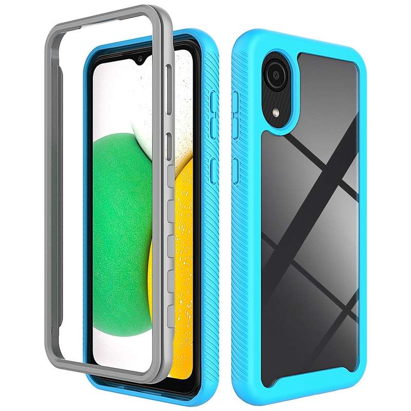 For Samsung Galaxy A03 Core Starry Sky Solid Color Series Shockproof PC + TPU Phone Case(Black)