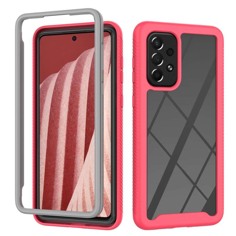 For Samsung Galaxy A73 5G Starry Sky Solid Color Series Shockproof PC + TPU Phone Case(Black)