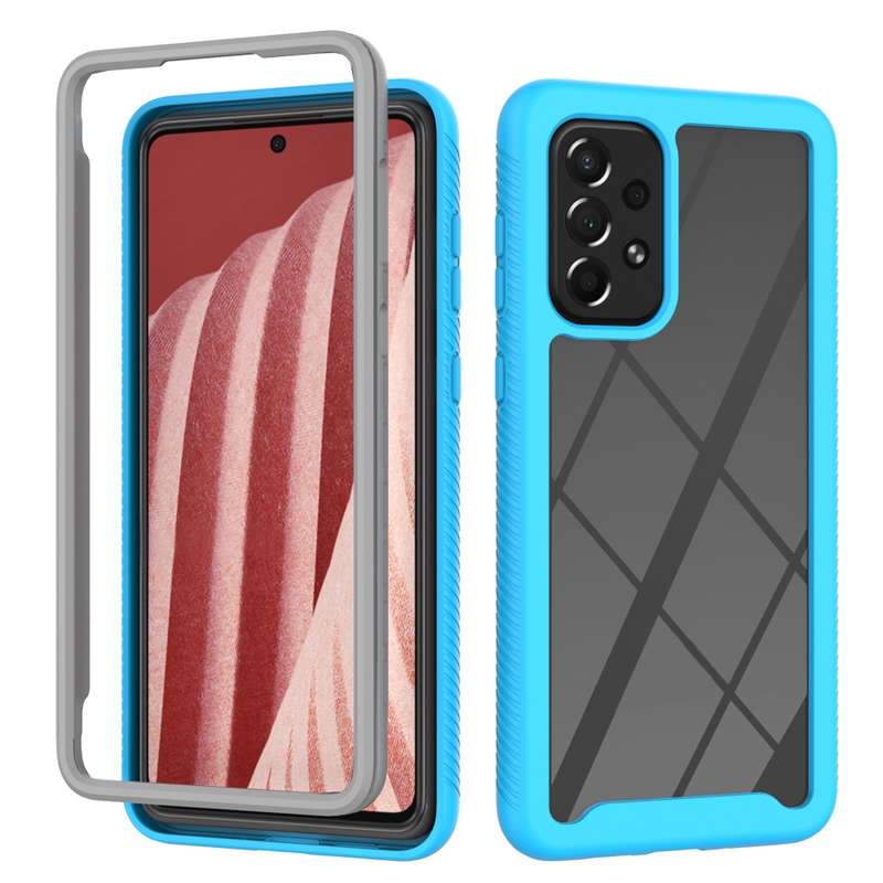 For Samsung Galaxy A73 5G Starry Sky Solid Color Series Shockproof PC + TPU Phone Case(Black)