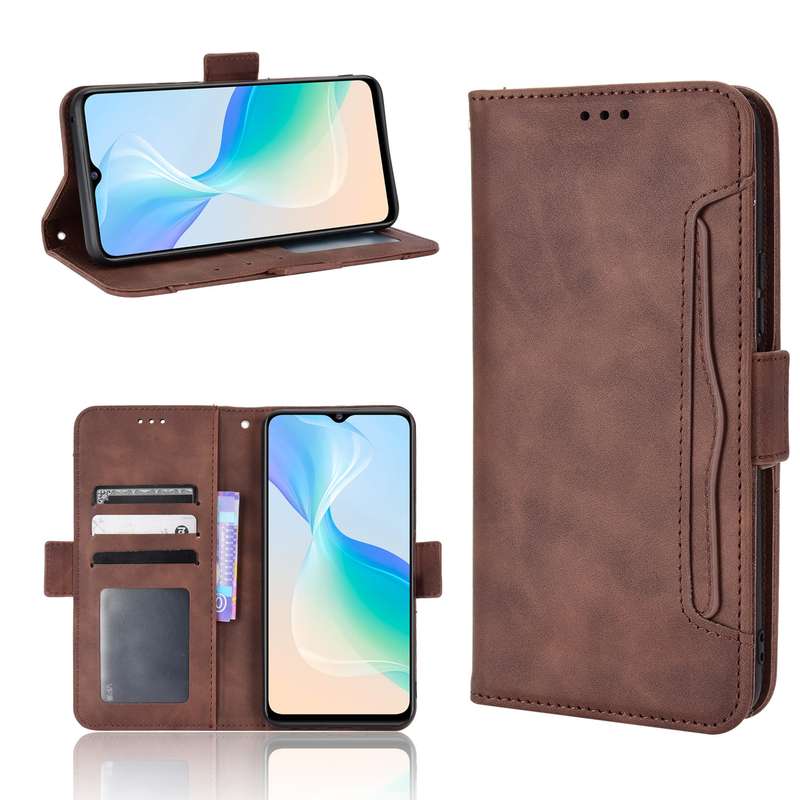 For vivo Y76 5G Skin Feel Calf Pattern Leather Phone Case(Black)