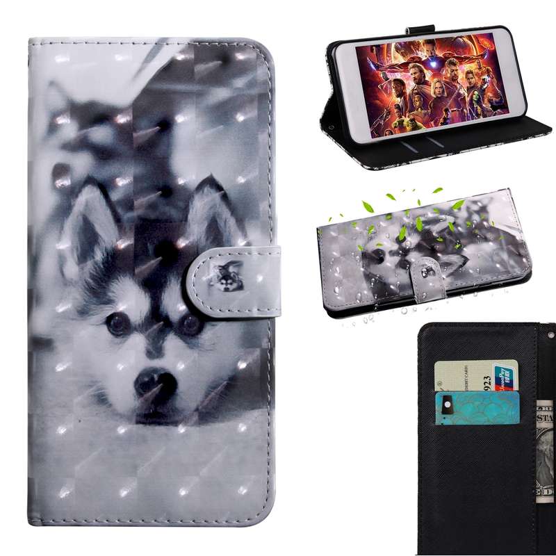 For Samsung Galaxy A13 4G 3D Painting Pattern Coloured Drawing Leather Phone Case(Wolf)