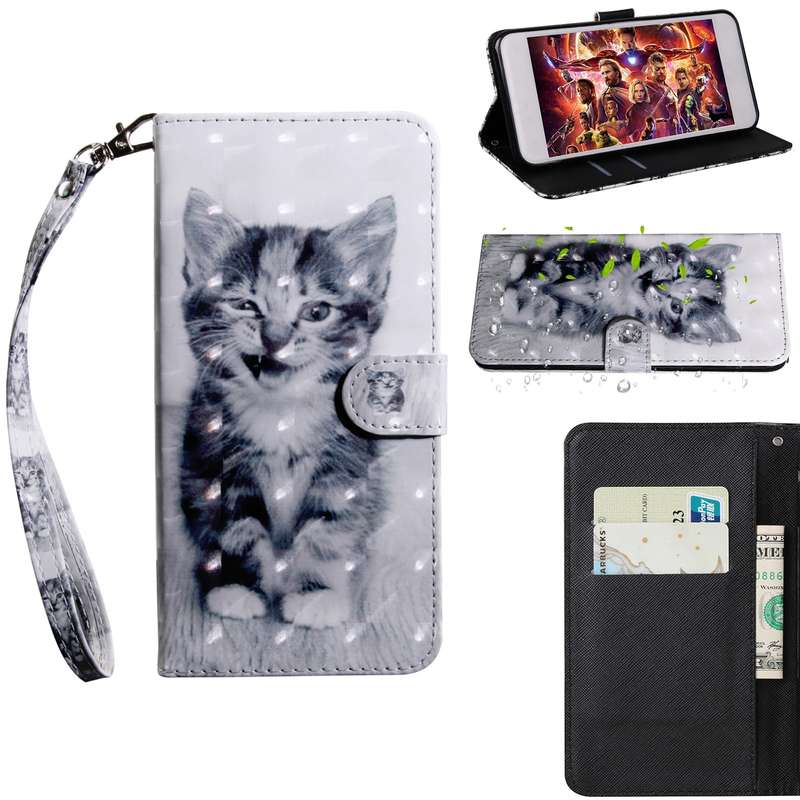 For Samsung Galaxy A13 4G 3D Painting Pattern Coloured Drawing Leather Phone Case(Wolf)