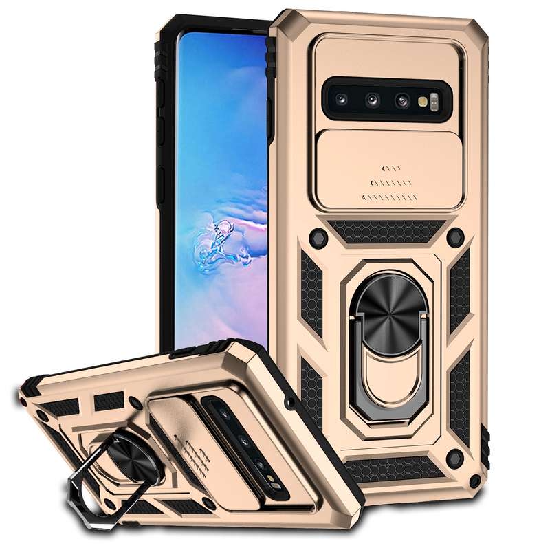For Samsung Galaxy S20 FE Sliding Camshield Holder Phone Case(Rose Gold)