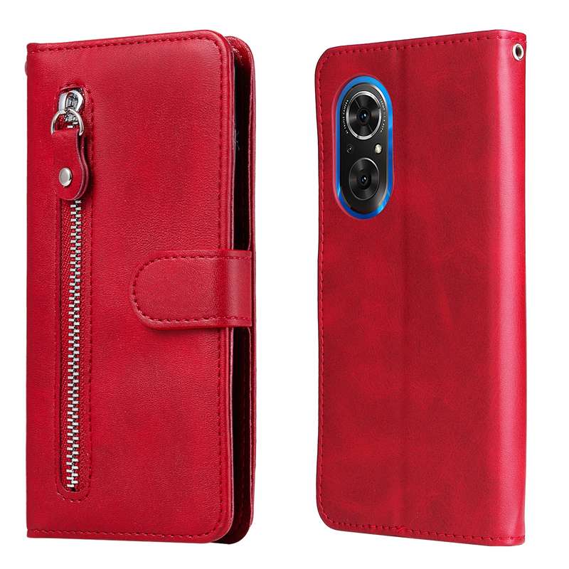 For Honor 50 SE / Huawei Nova 9 SE Fashion Calf Texture Zipper Horizontal Flip Leather Case(Rose Gol