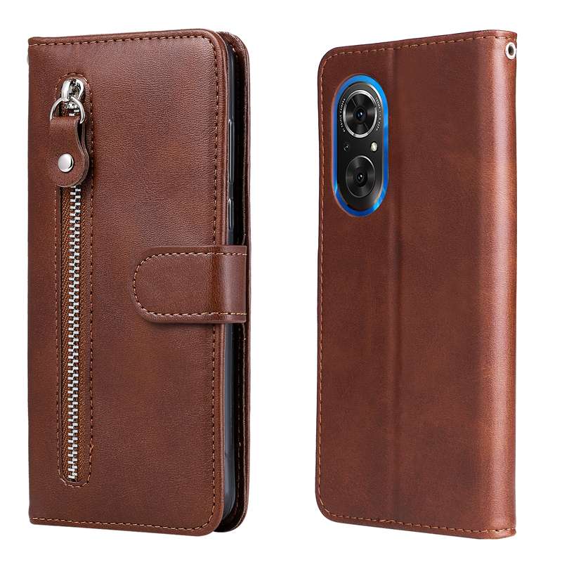 For Honor 50 SE / Huawei Nova 9 SE Fashion Calf Texture Zipper Horizontal Flip Leather Case(Rose Gol