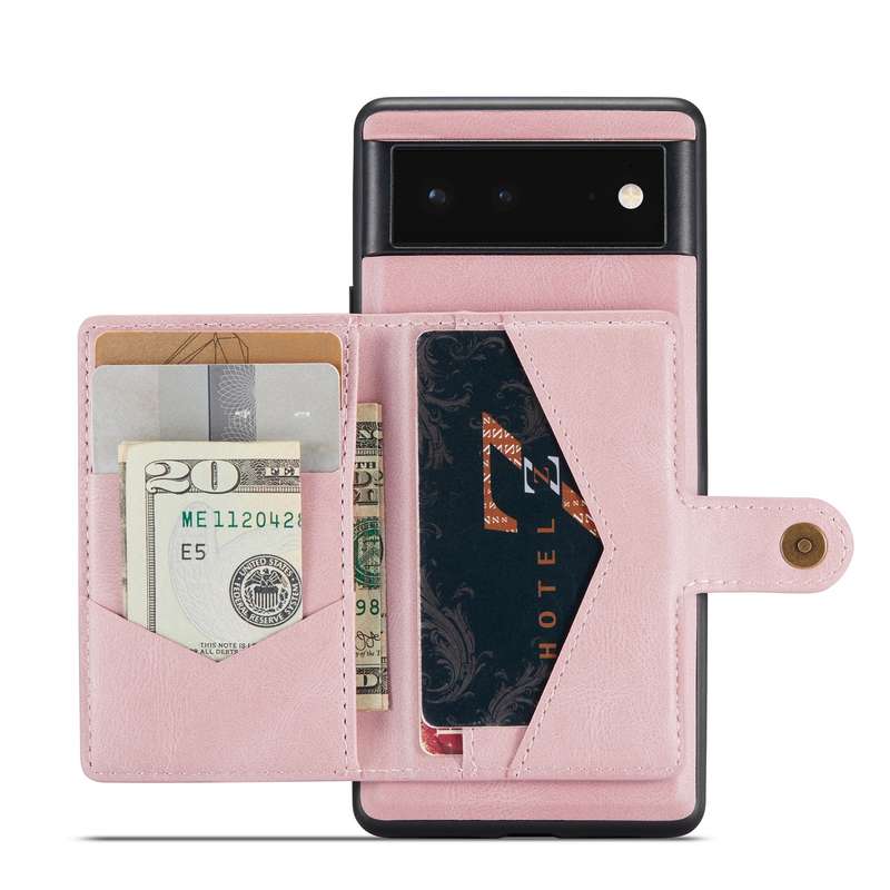 For Google Pixel 7 5G JEEHOOD Retro Magnetic Detachable Wallet Phone Case(Brown)